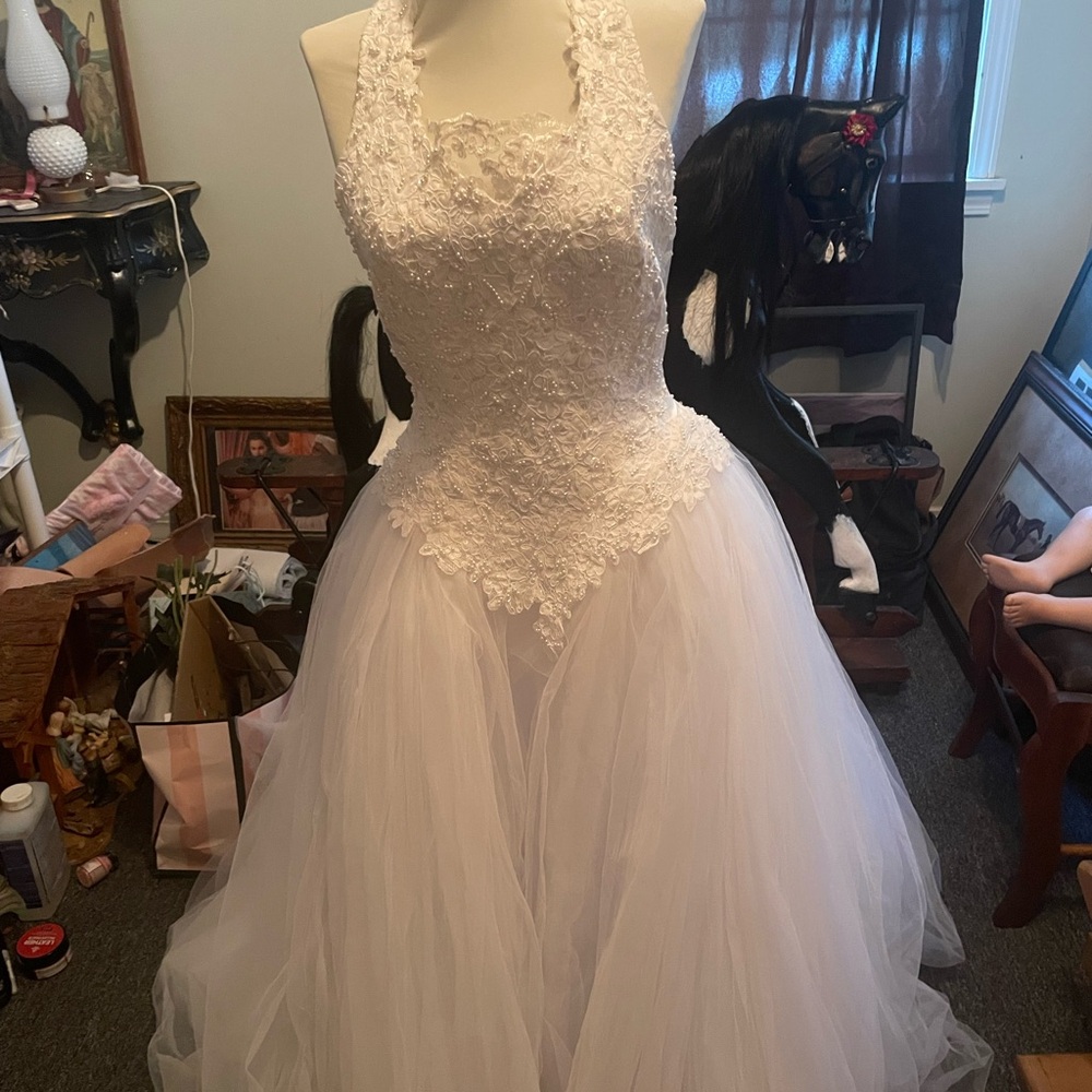 Oleg Cassini White Lace Bridal Bodice